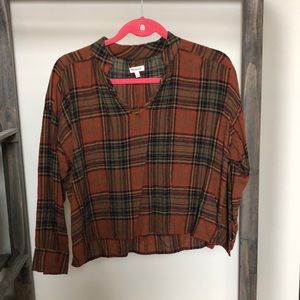 Plaid Madewell top